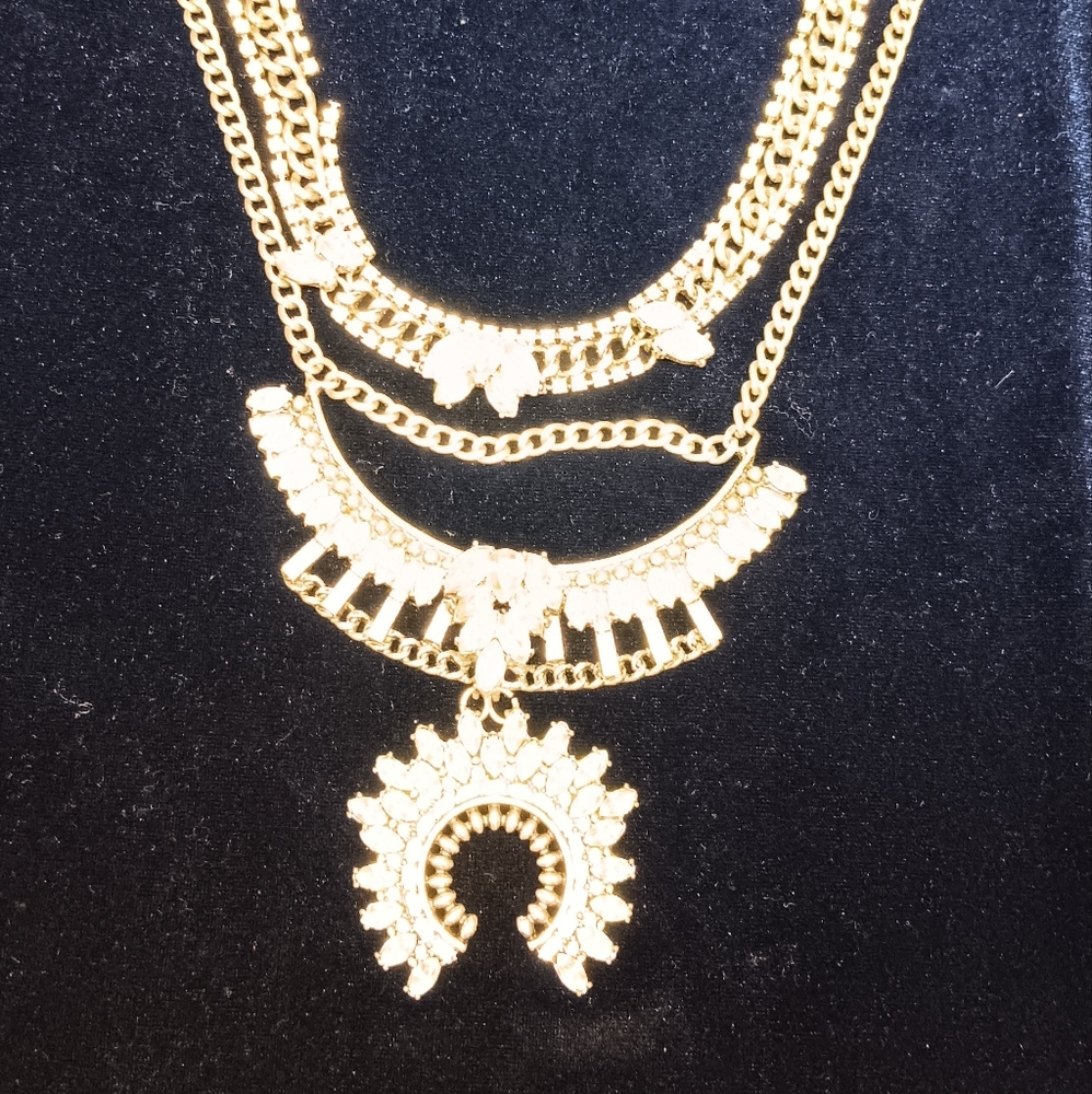 Vintage crystal necklace western